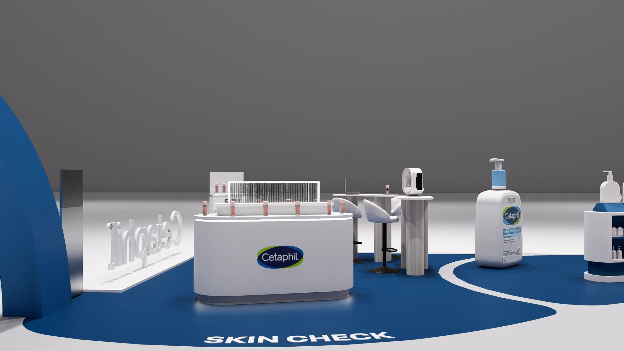 Render of the Skin check station